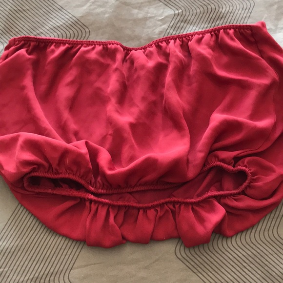 Maroon Crop Top Bandeau - Picture 3 of 3